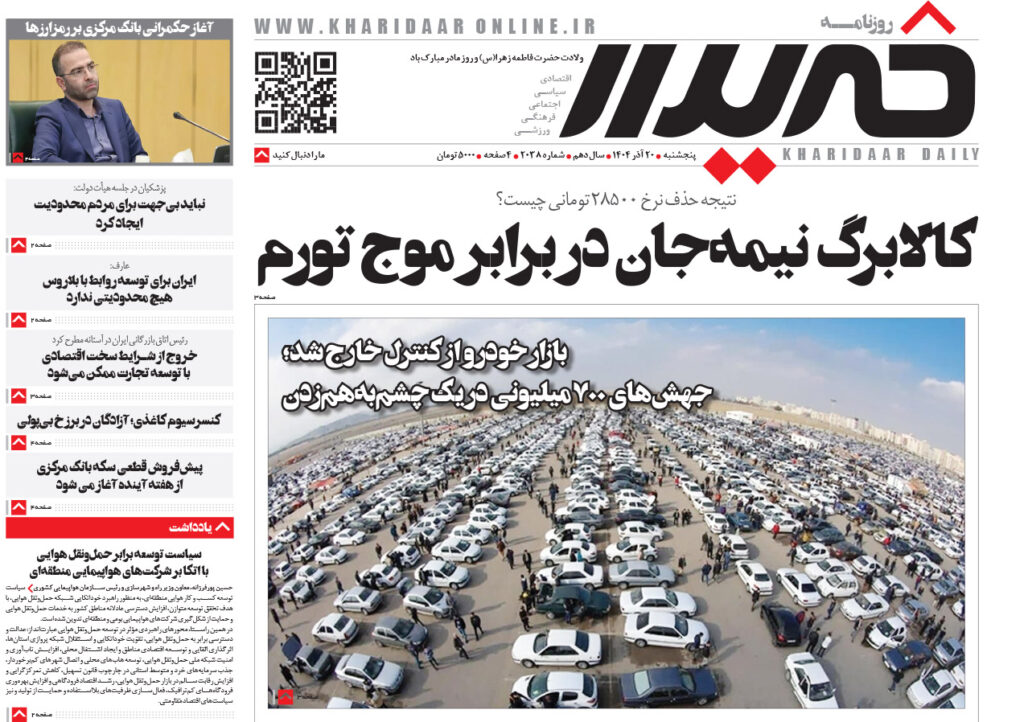 روزنامه خریدار شماره 2038