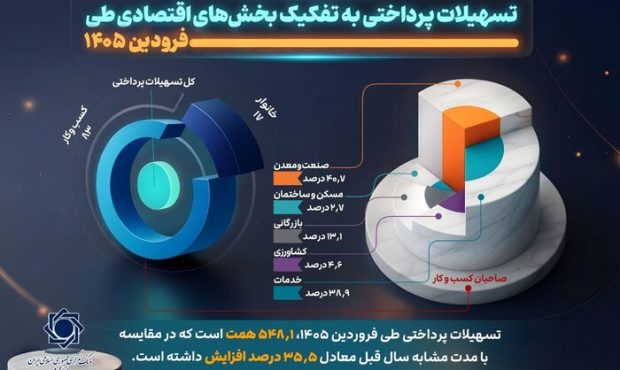 تسهیلات پرداختی شبکه بانکی ۳۵.۵ درصد افزایش یافت