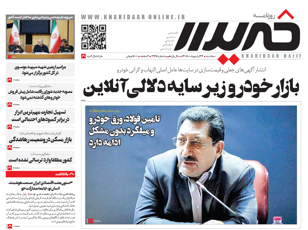 روزنامه خریدار شماره 2145