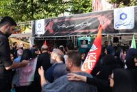 برپایی موکب بانک سینا در مسیر راهپیمایی جاماندگان اربعین حسینی