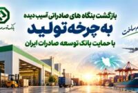 بازگشت بنگاه‌های صادراتی آسیب‌دیده به چرخه تولید با حمایت بانک توسعه صادرات ایران
